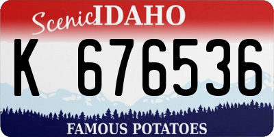 ID license plate K676536