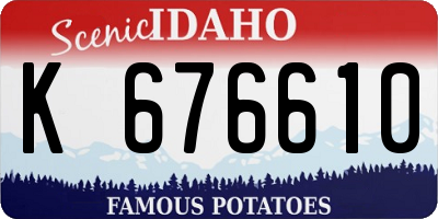 ID license plate K676610