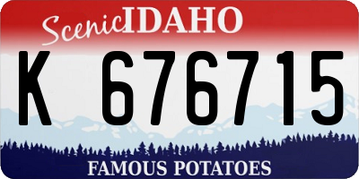 ID license plate K676715