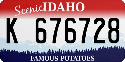 ID license plate K676728