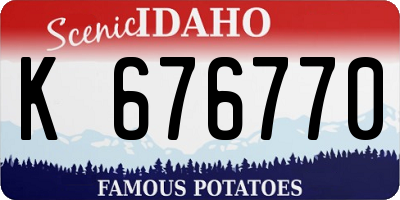 ID license plate K676770