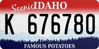ID license plate K676780
