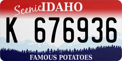 ID license plate K676936