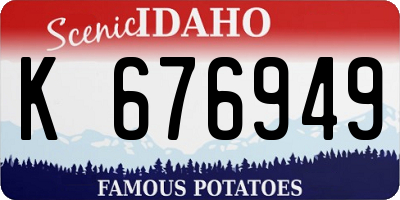 ID license plate K676949