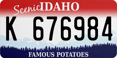 ID license plate K676984