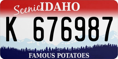 ID license plate K676987