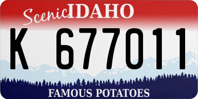 ID license plate K677011