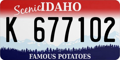 ID license plate K677102