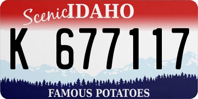ID license plate K677117