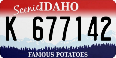 ID license plate K677142