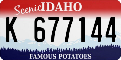 ID license plate K677144