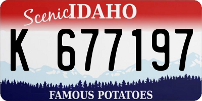 ID license plate K677197