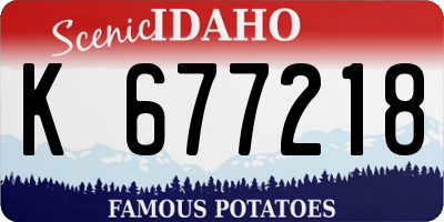 ID license plate K677218