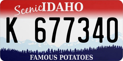 ID license plate K677340