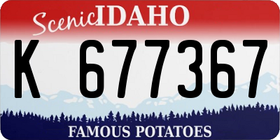 ID license plate K677367