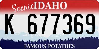 ID license plate K677369