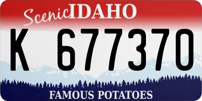 ID license plate K677370