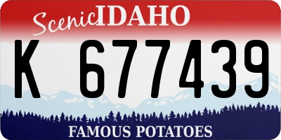 ID license plate K677439