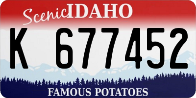ID license plate K677452