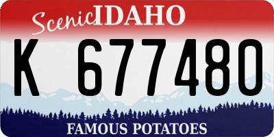 ID license plate K677480