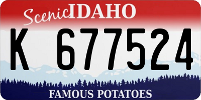 ID license plate K677524