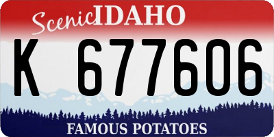 ID license plate K677606