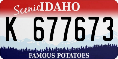 ID license plate K677673
