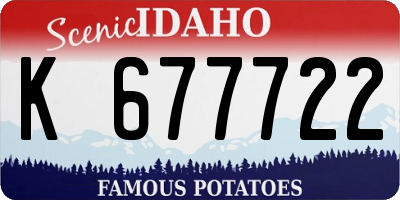 ID license plate K677722