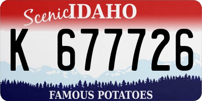ID license plate K677726