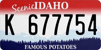 ID license plate K677754
