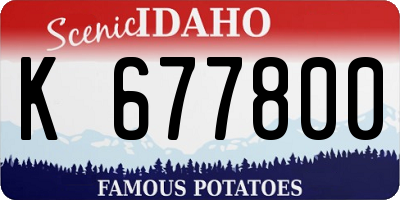 ID license plate K677800