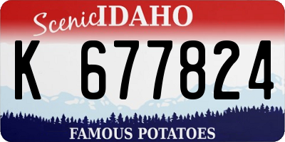 ID license plate K677824