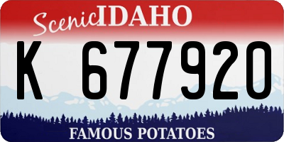 ID license plate K677920