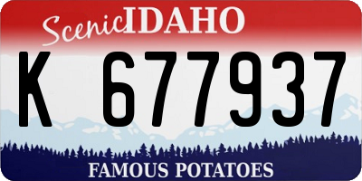 ID license plate K677937
