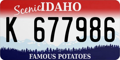 ID license plate K677986