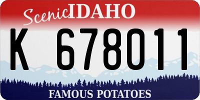 ID license plate K678011