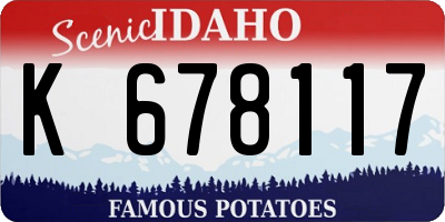 ID license plate K678117