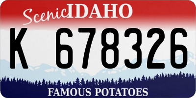 ID license plate K678326