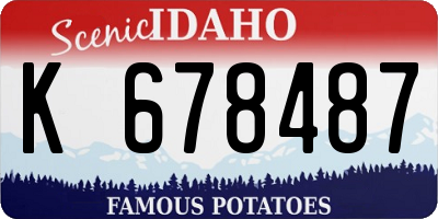 ID license plate K678487