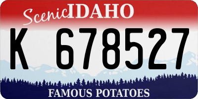 ID license plate K678527