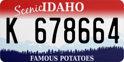 ID license plate K678664