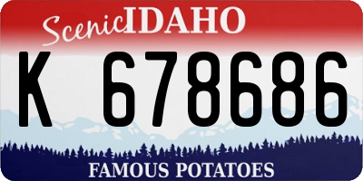 ID license plate K678686