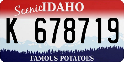 ID license plate K678719