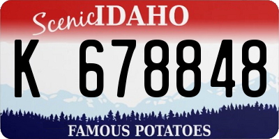 ID license plate K678848