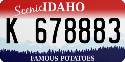 ID license plate K678883