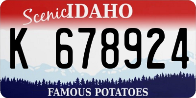 ID license plate K678924