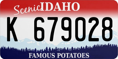 ID license plate K679028
