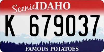 ID license plate K679037