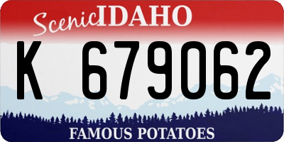 ID license plate K679062