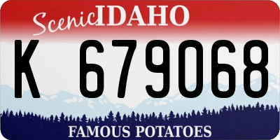 ID license plate K679068